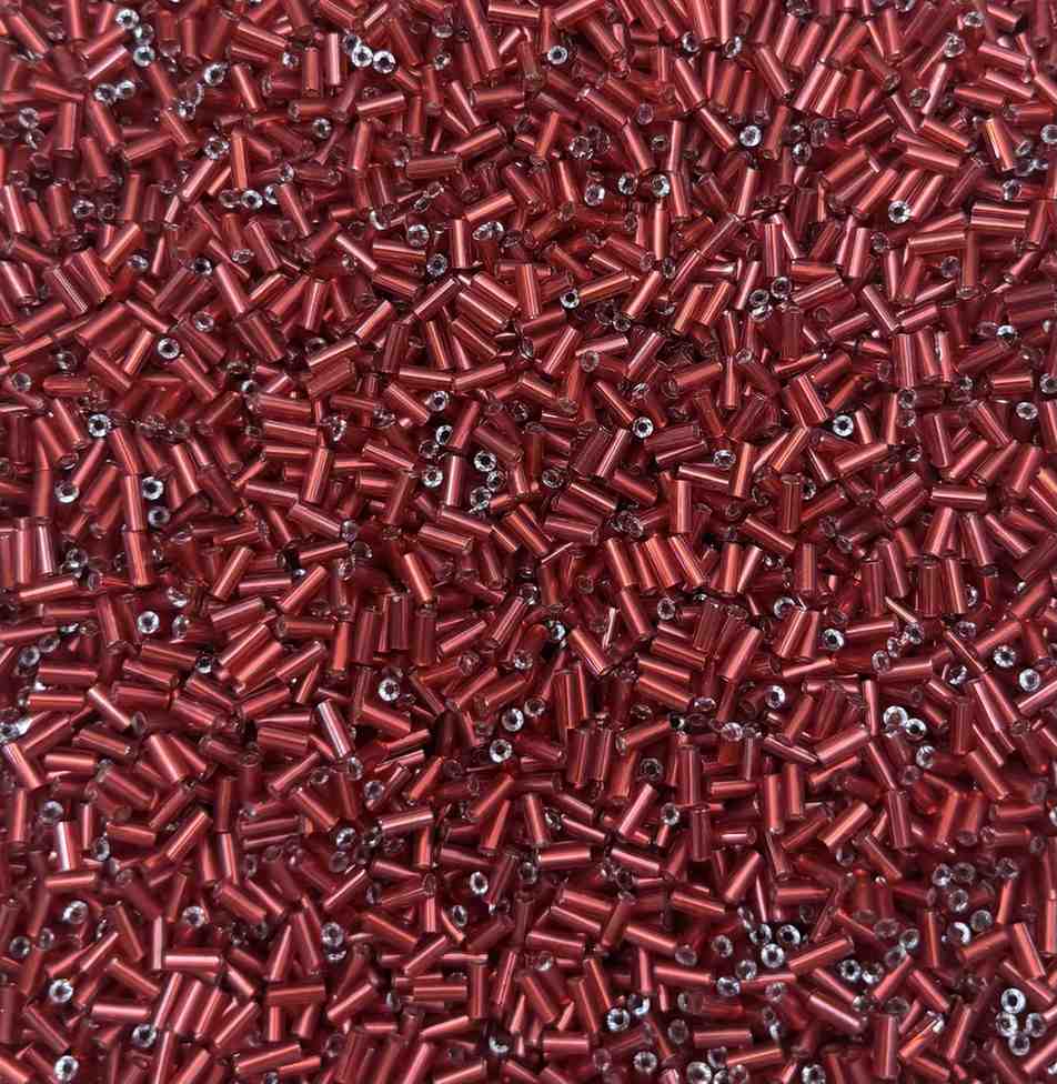 Red Tube Beads