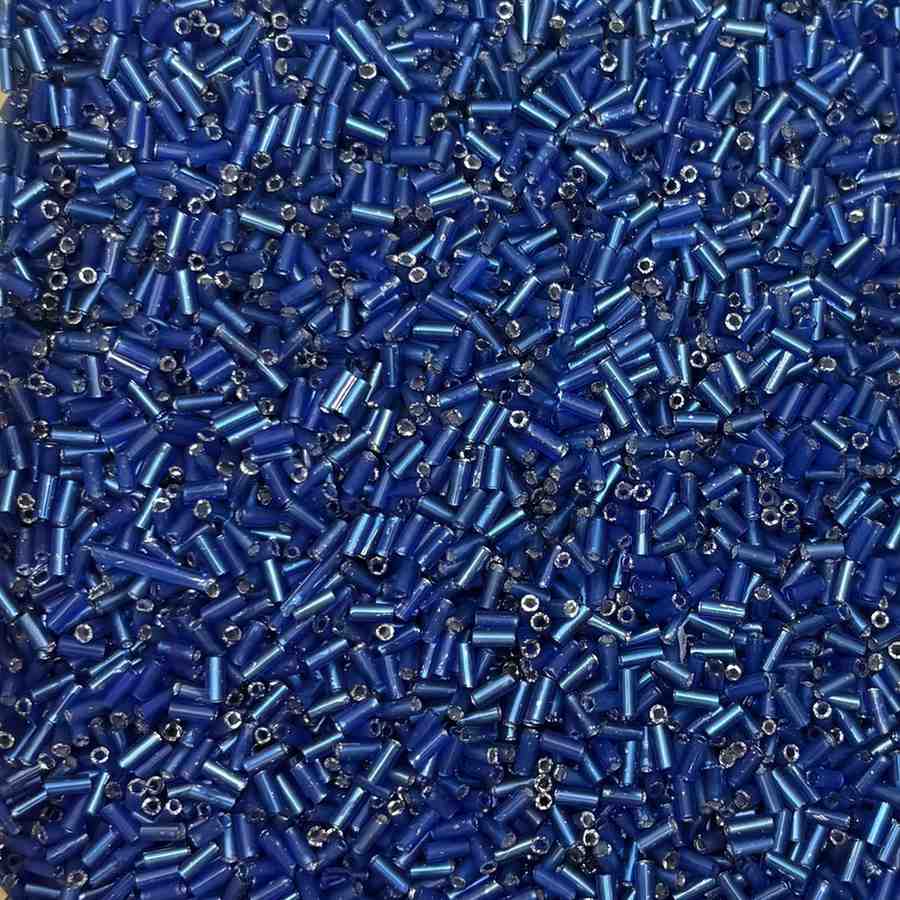 Mat Dark Blue Tube Bead