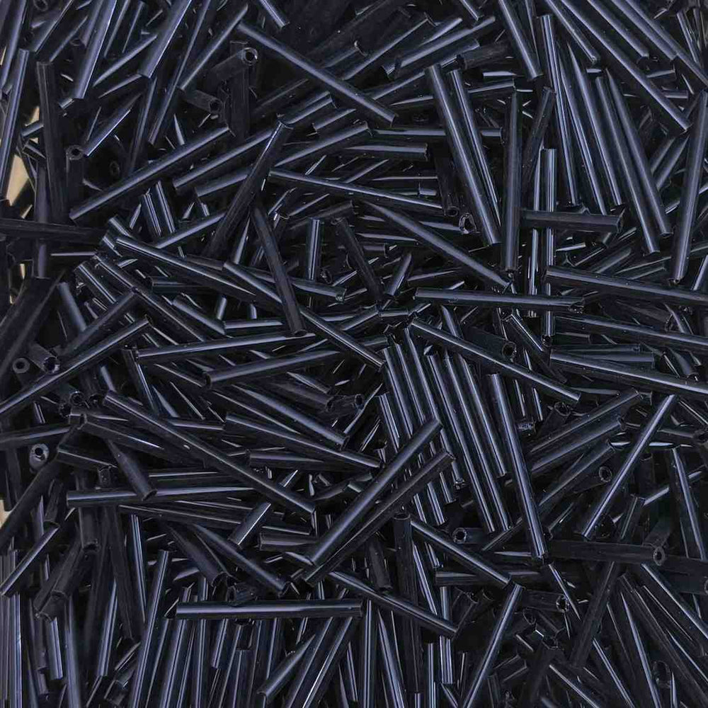 Black Long Tube Bead