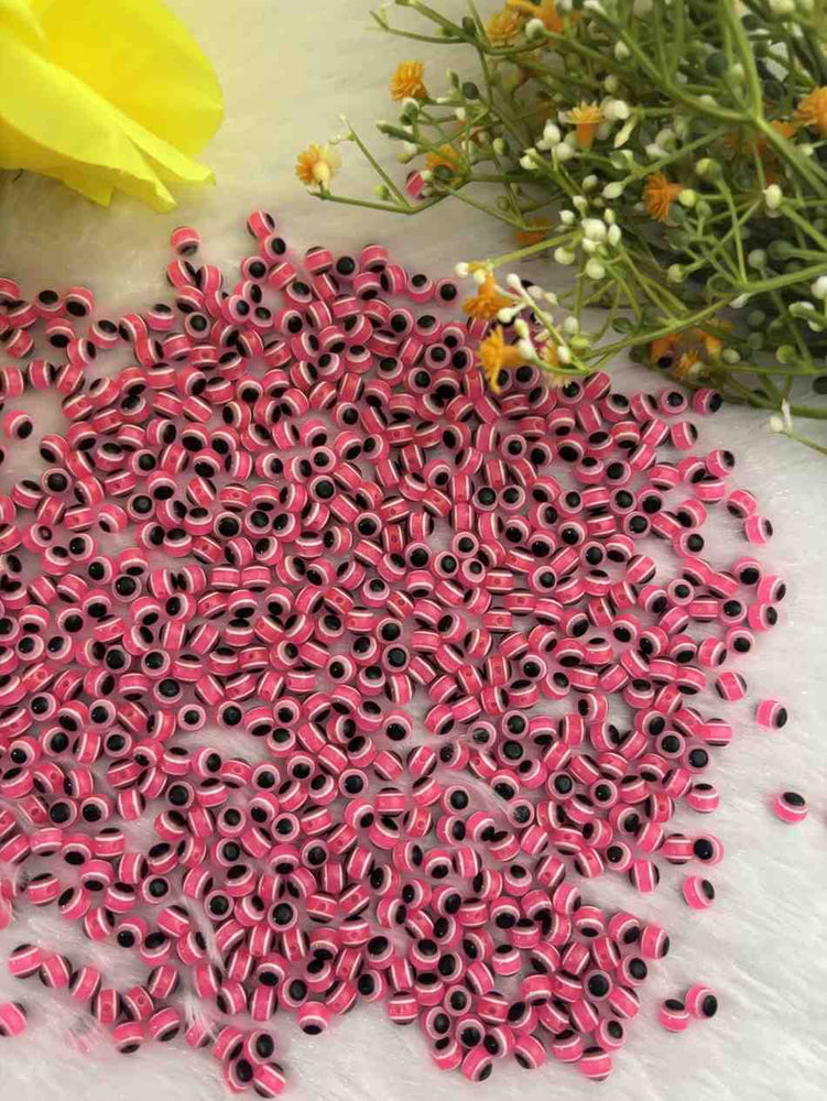 Pink Evil Eye 6mm - 10 piece
