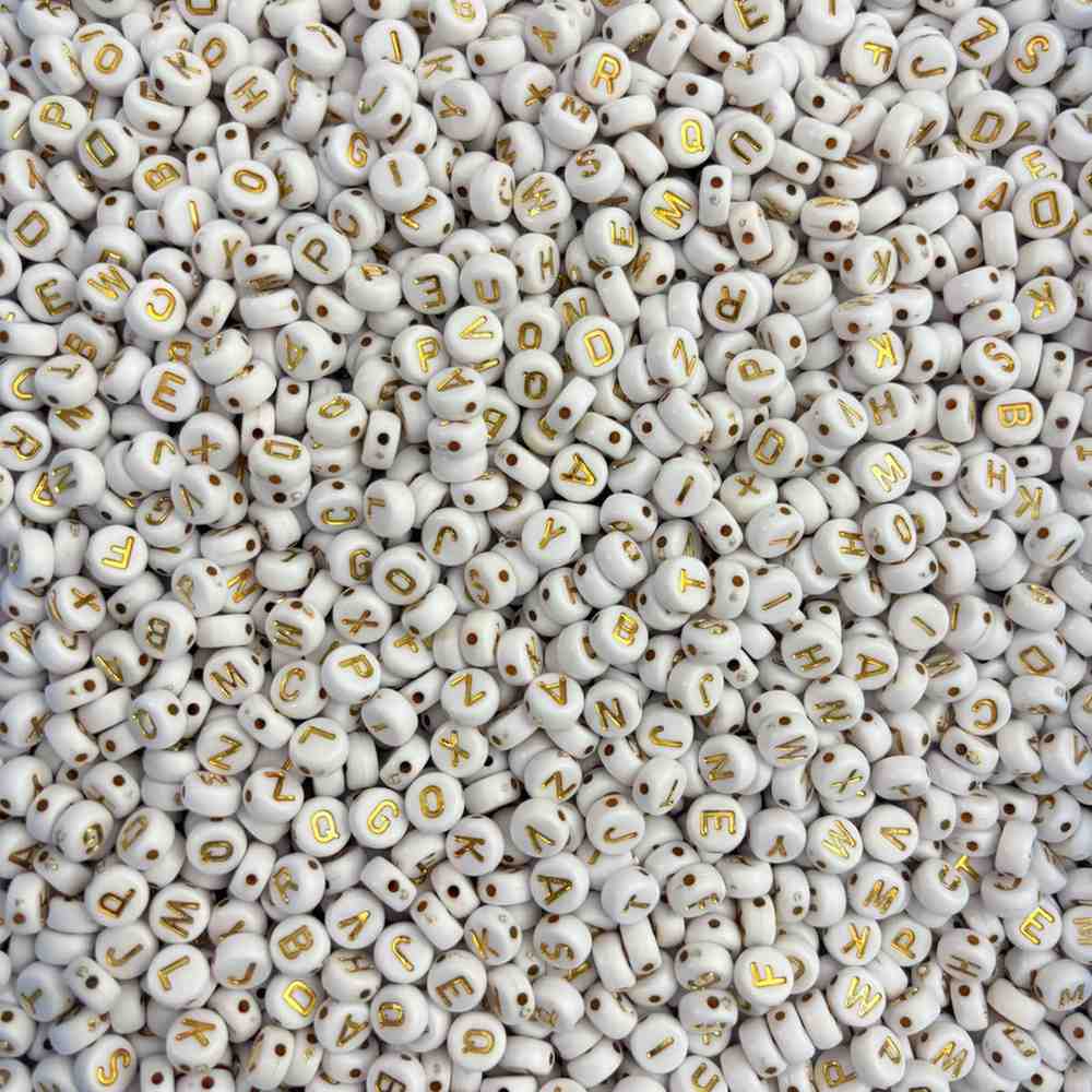 Round Gold Alphabet - 10 gm