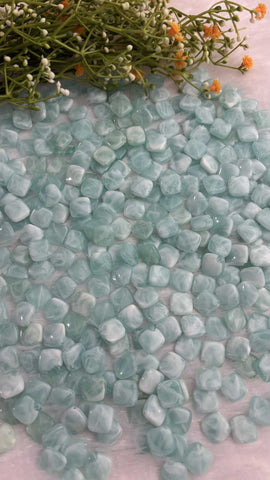 Sky Blue Square Acrylic Beads - 10 gm