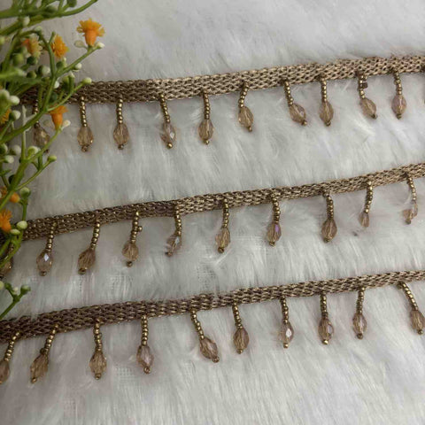 Gold Drop Crystal Lace - 1M