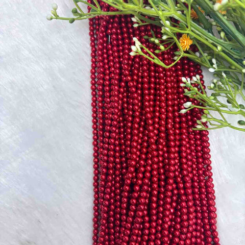 Red mm Beads - 1 Bunch