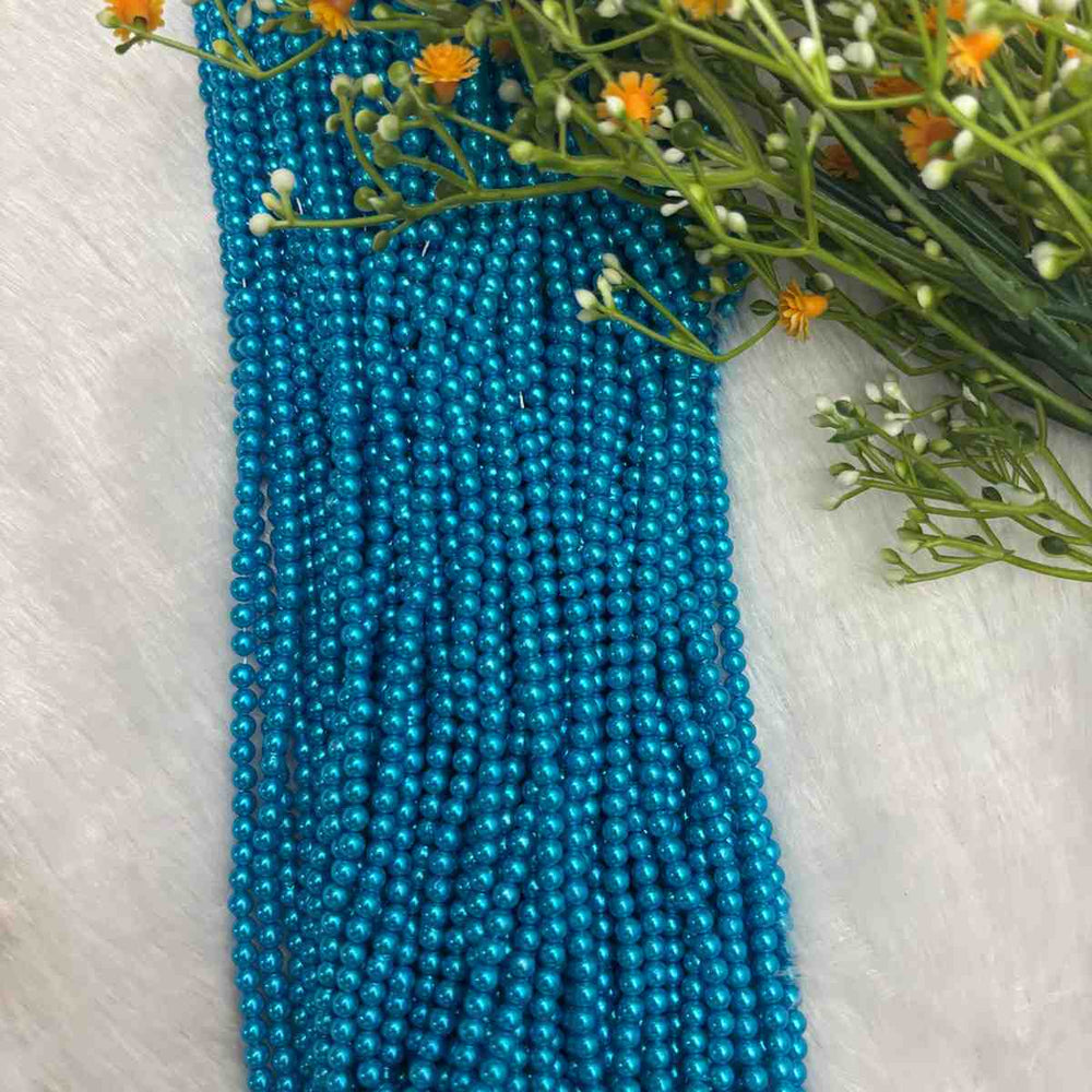 Sky Blue mm Beads - 1 Bunch