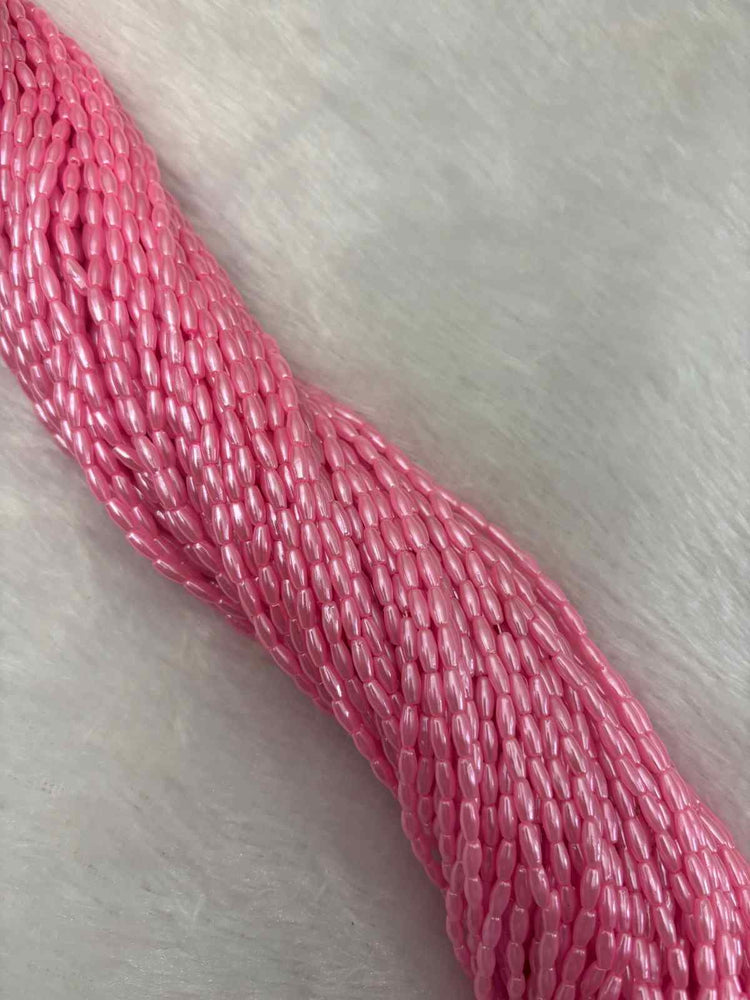 Baby Pink  4mm Rice Beads - 1 Bunch