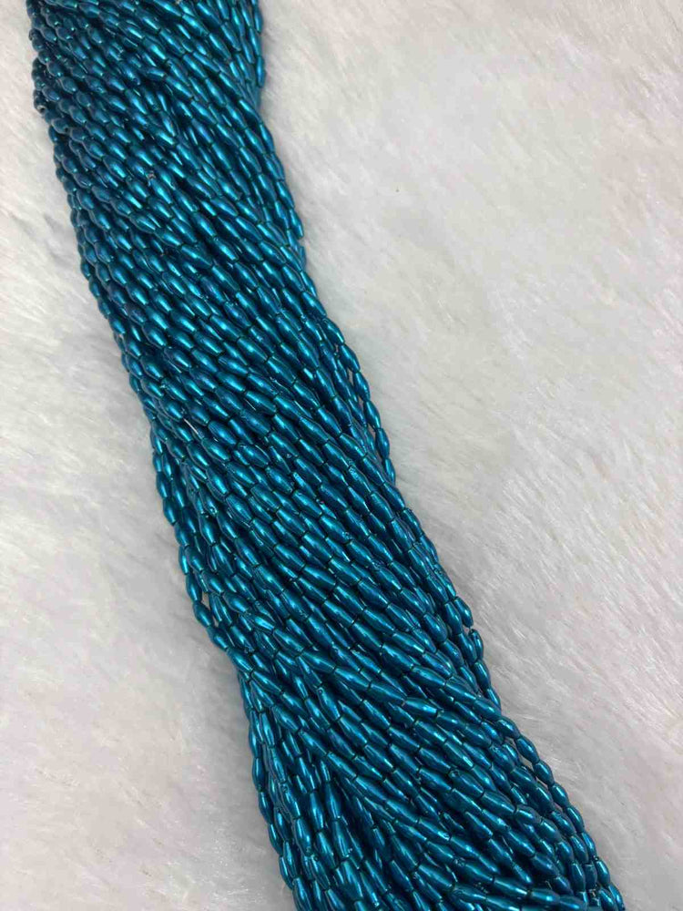 Rama green  4mm Rice Beads - 1 Bunch