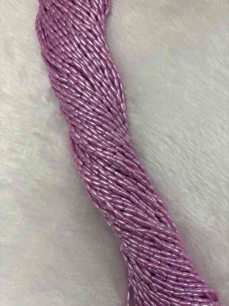 Violet 4mm Rice Beads - 1 Bunch