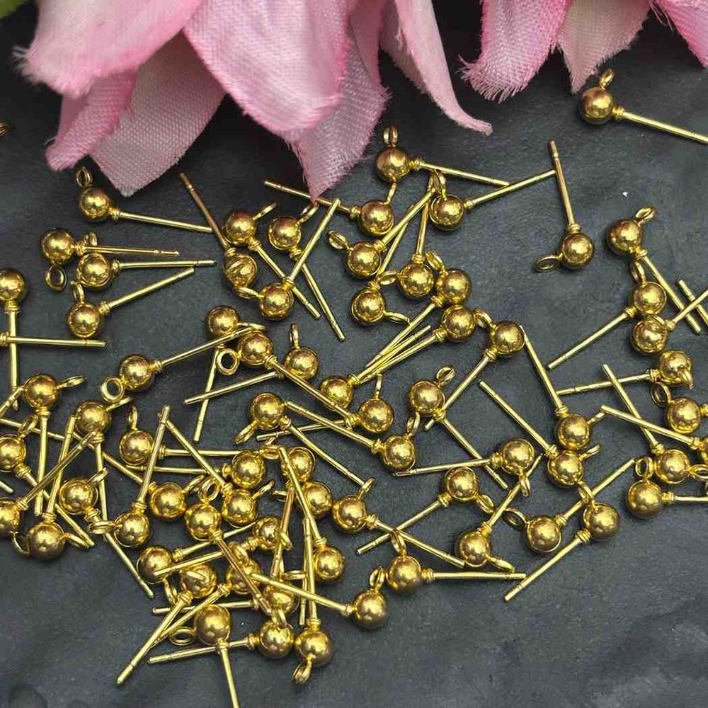 Ear Needle Gold - 5 Pair