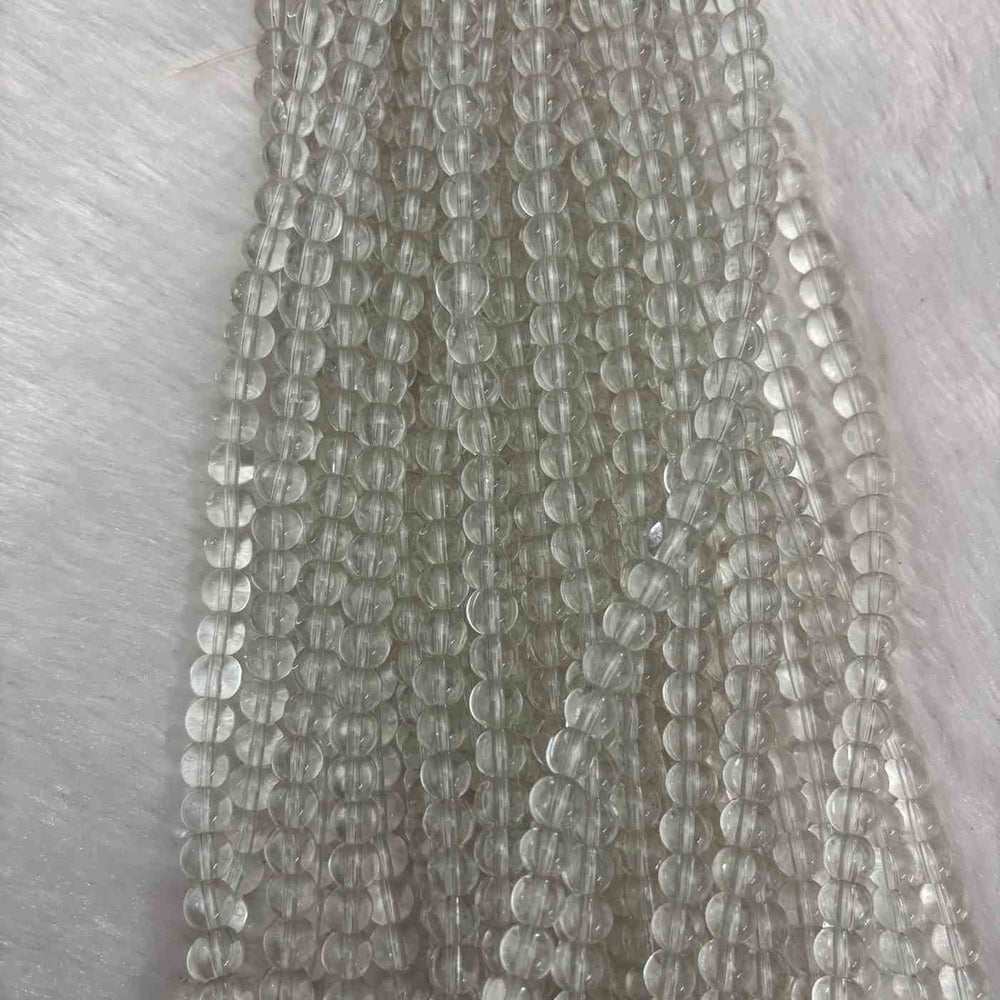 Glass White Beads - 1 Line