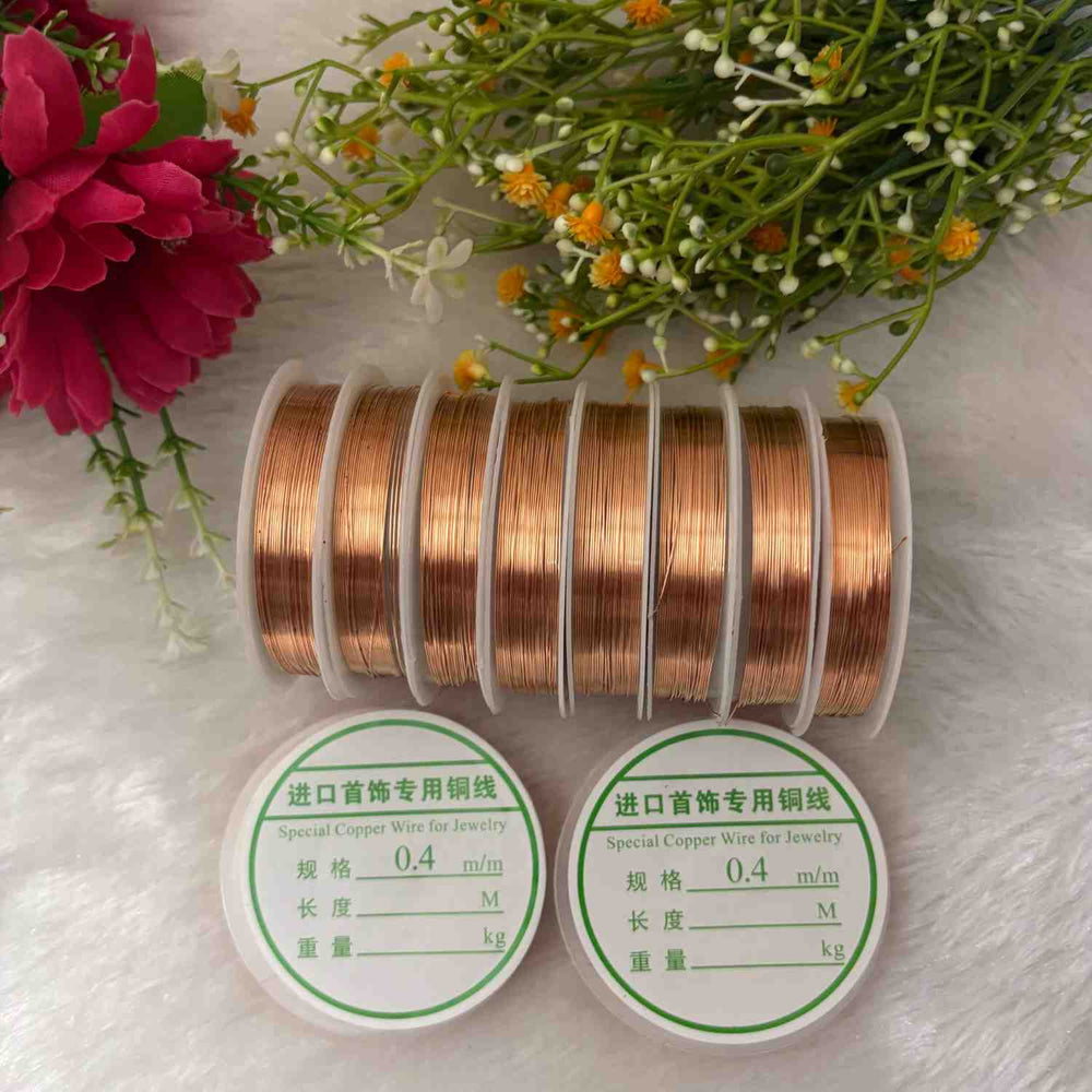 0.4 Copper Jewelry Making wire - 1 Piece