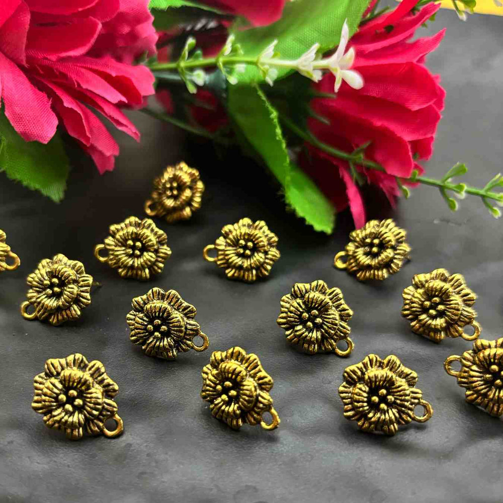 Metal Stud Base Gold D2 - 1 Pair
