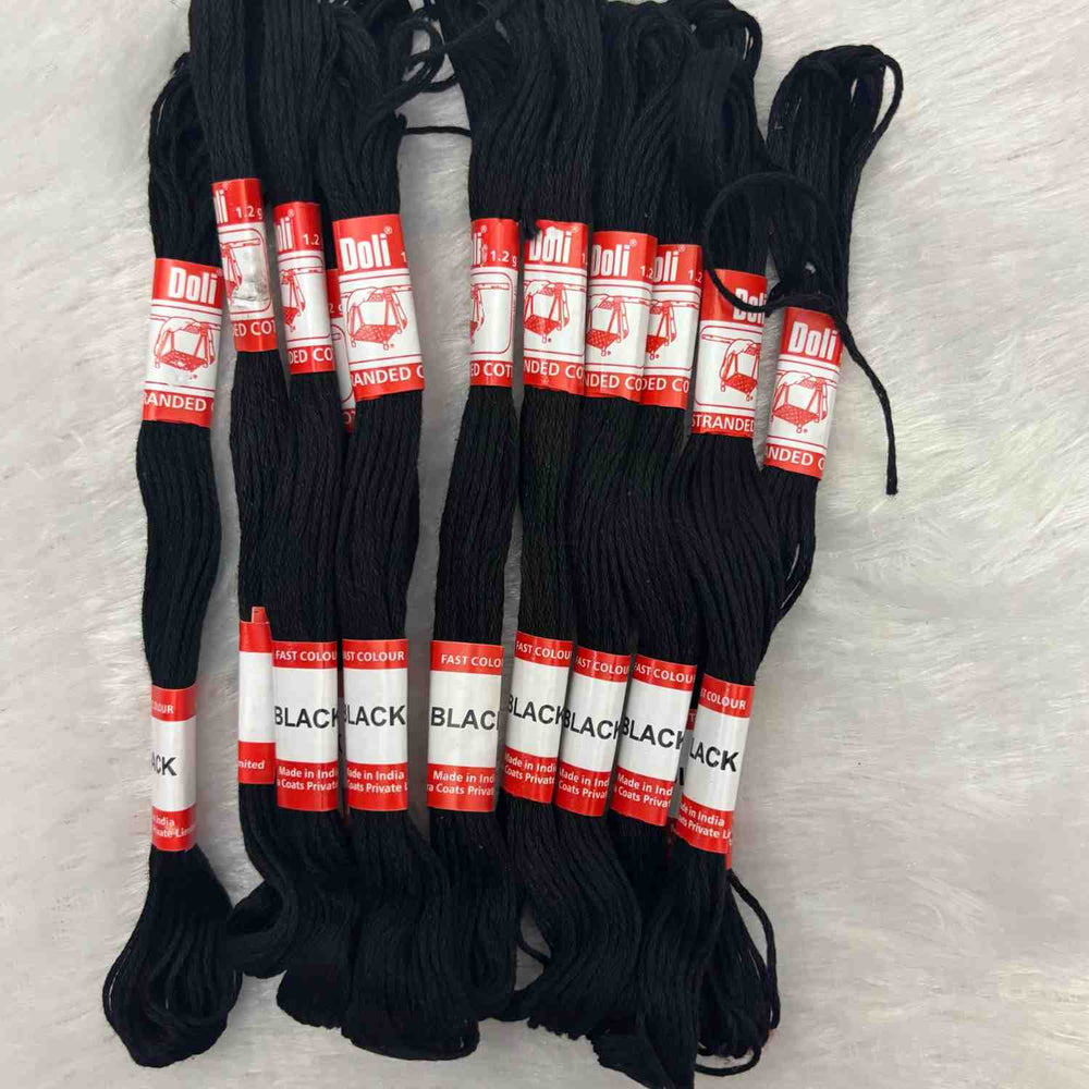 Embroidery thread - Black - 1 piece