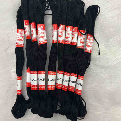 Embroidery thread - Black - 1 piece