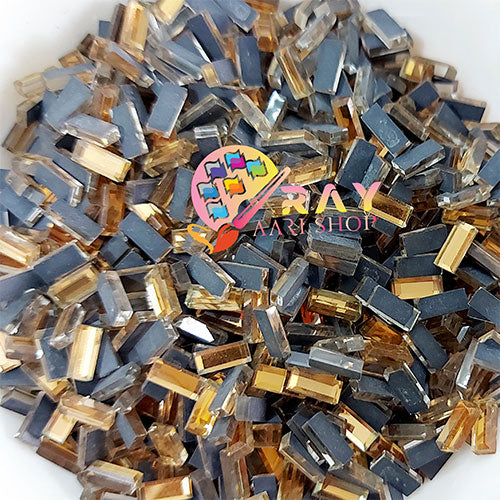 Iron Stone Rectangle - Gold