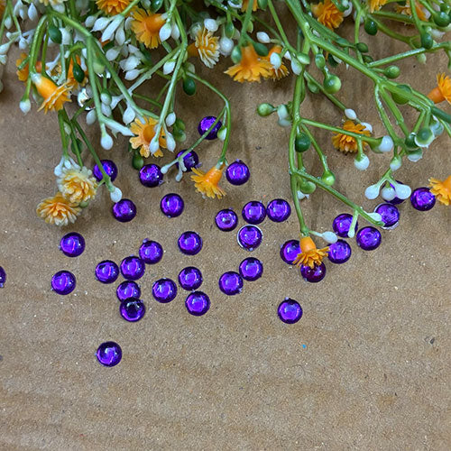 Violet Kundan Stone Round