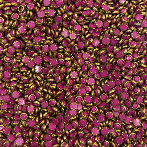 Rani Pink 4mm Round Mat Stones