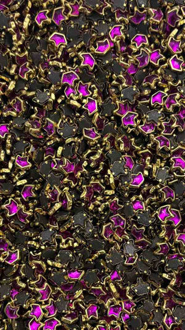 Rani Pink Crown Glossy Stones