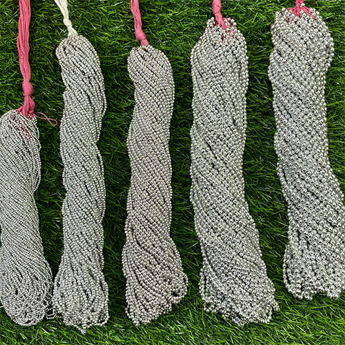 silver Round Beads - 1 Bunch