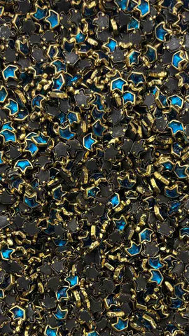 Sky Blue Crown Glossy Stones