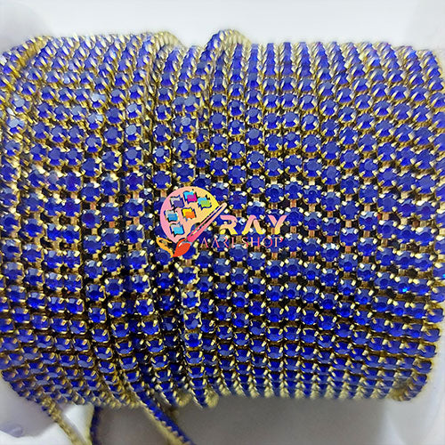 Dark Blue  Stone Chain - 1 M
