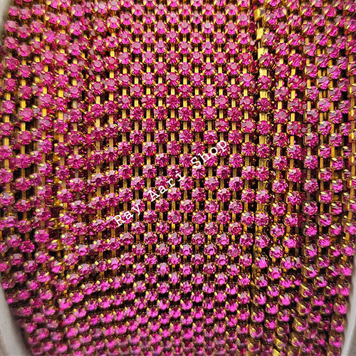 Stone Chain Rani Pink - 1 M