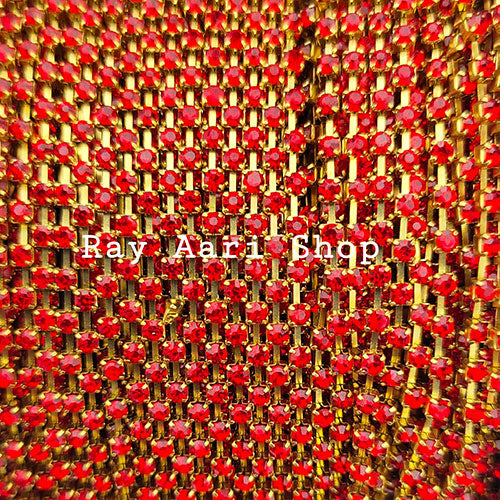 Red - Stone Chain - 1 M