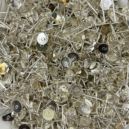 8mm Stud Base silver - 10 gm