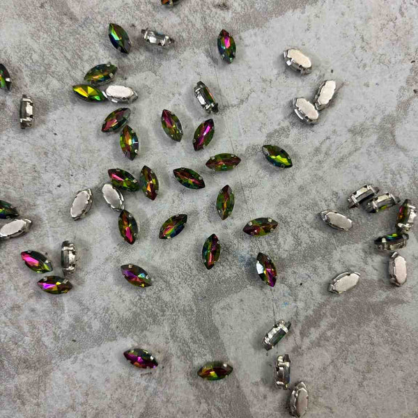 silver base Eye Rainbow  - 10 Piece