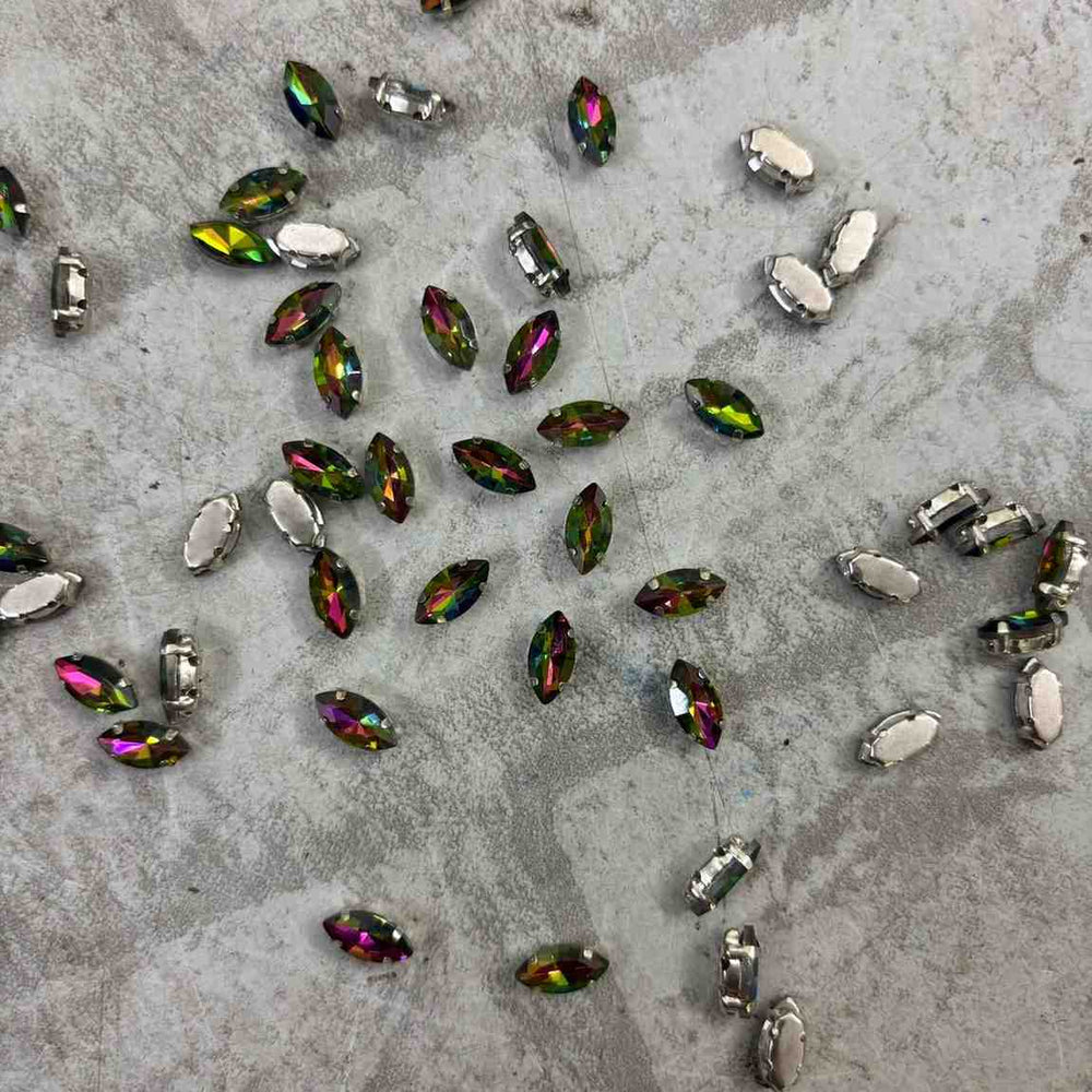 silver base Eye Rainbow  - 10 Piece