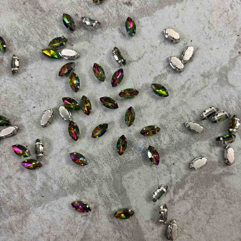 silver base Eye Rainbow  - 10 Piece