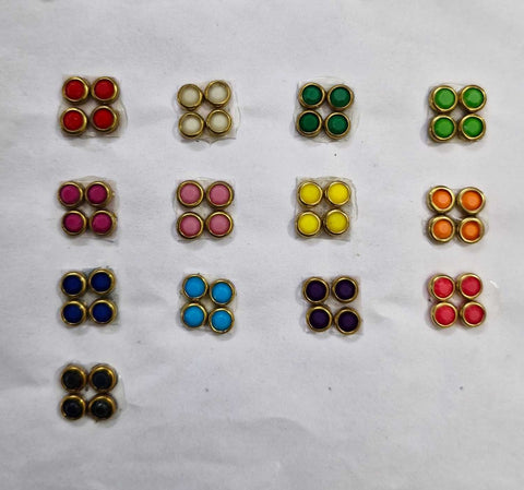 4mm Round Mat Stones 10 GM Each 10 Colours