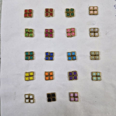 Square Mat Stones 10 GM Each 10 Colours
