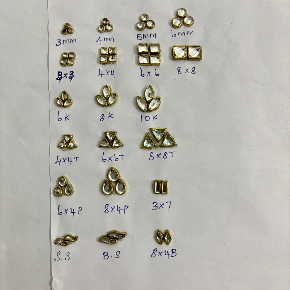 All Shapes White Stone [ 20 Shapes ]