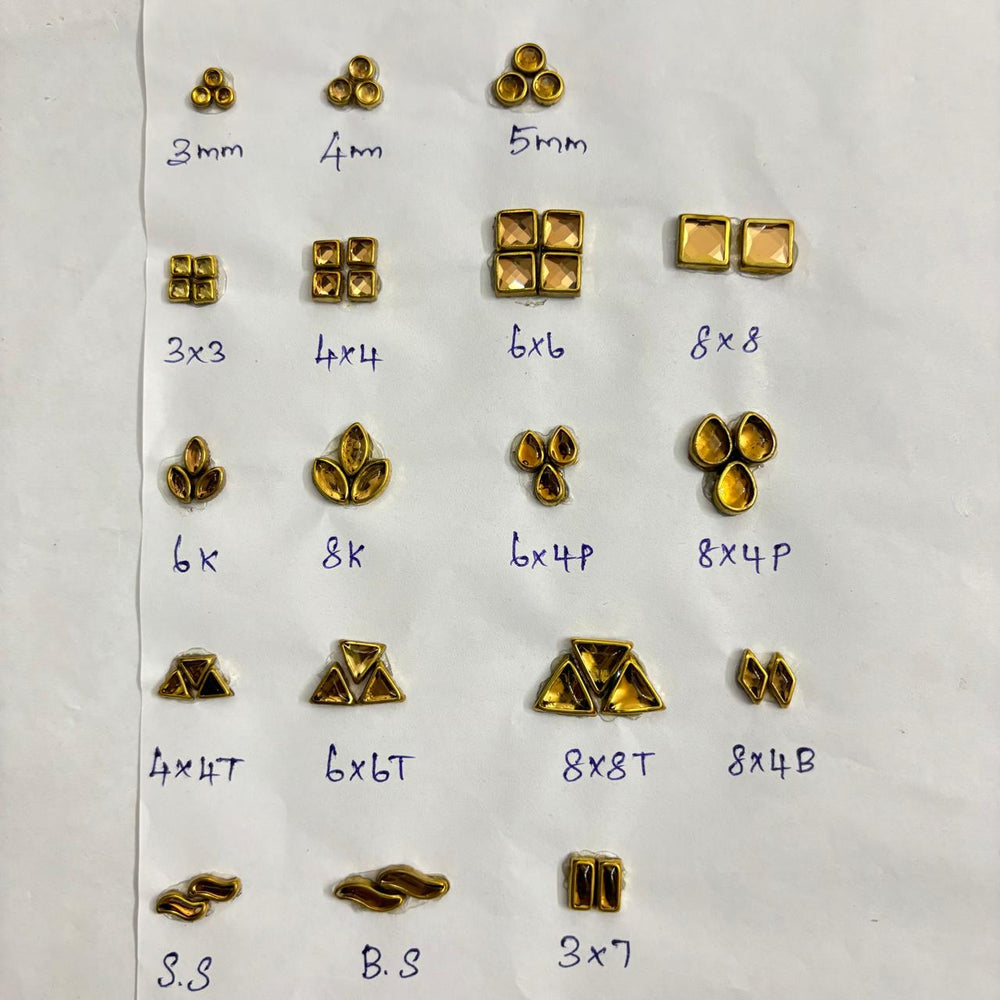 All Shapes Gold Stones [ 18 shapes ]