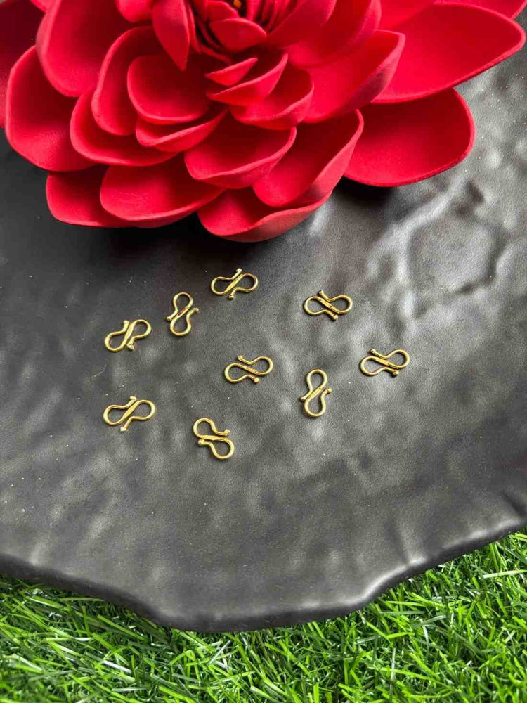 Gold 'S' Hook - 10 Piece