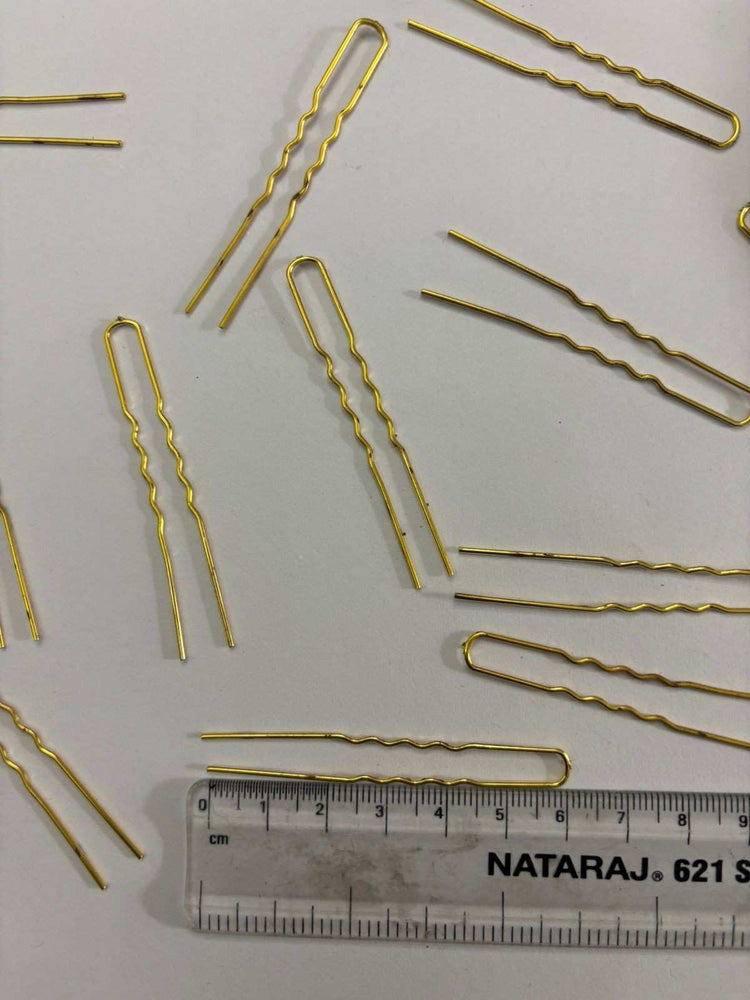 Gold U-Pin  6 cm- 10 Pices