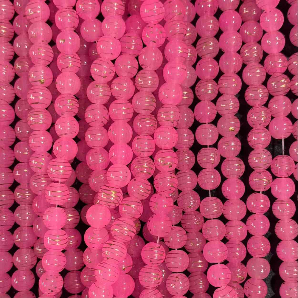Rani Pink Striped Beads
