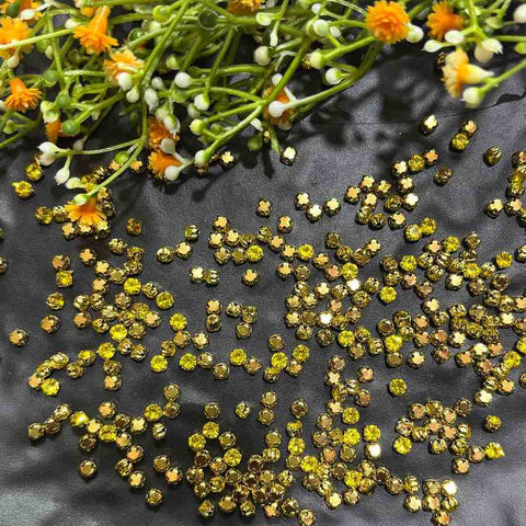 Gold base 18ss crystal Yellow - 10 gm
