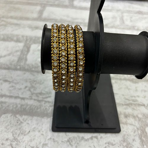 Stone metal  bangle - 4pcs