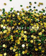 4mm Round Foil Stone Light green - 10 gm - 10gm