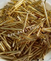 Gold Long Tube Bead - 10gm