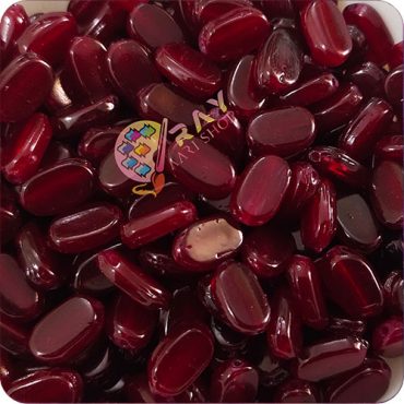Maroon Tablet Bead