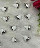 Magnet Heart White - 10 Piece